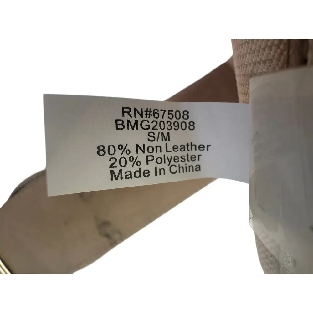 INC Small / Medium Gold Faux Leather Bow Belt Cumberbund Wedding Stretch #7335